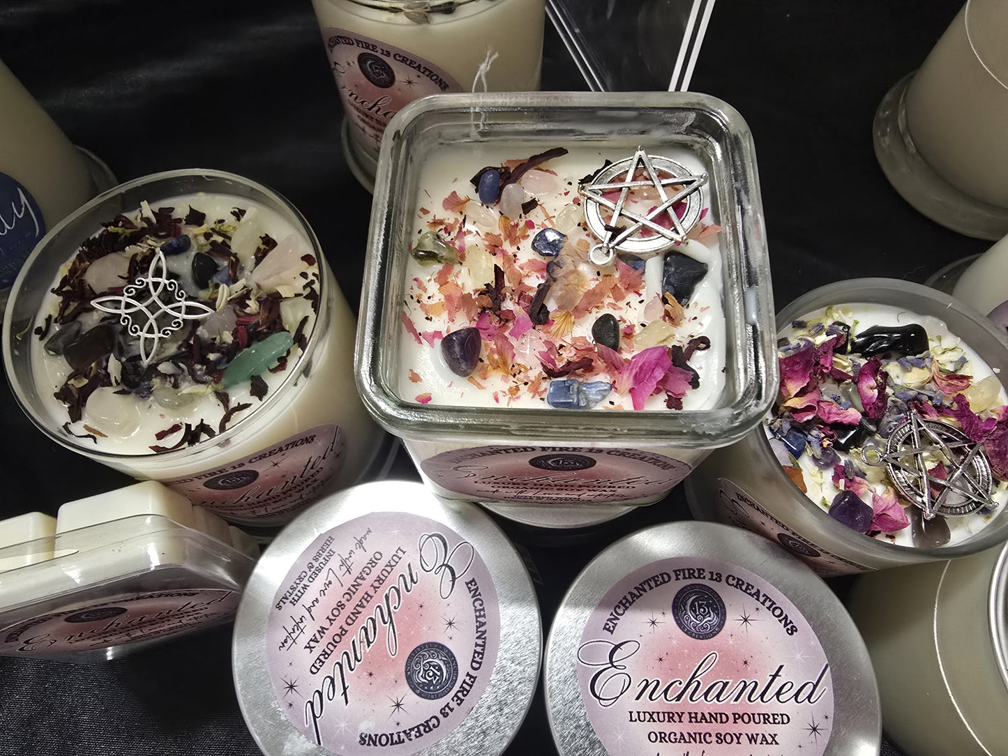 Wickless, Hand Poured, Organic, Soy, Candle~ Enchanted