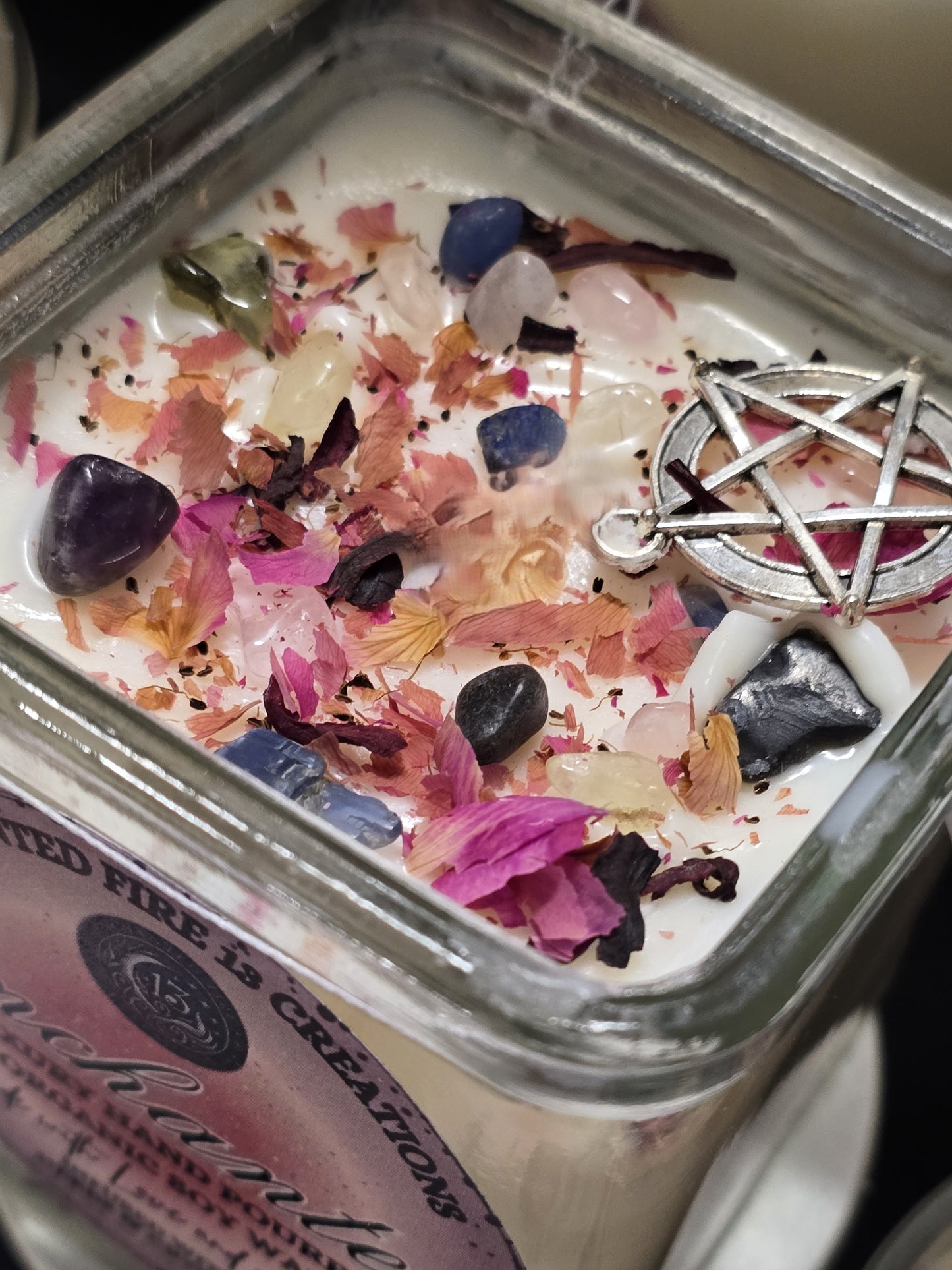 Wickless, Hand Poured, Organic, Soy, Candle~ Enchanted