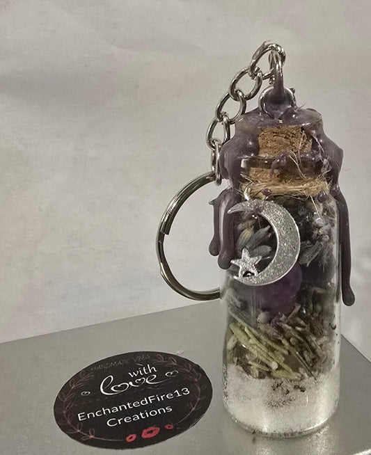 Calming Spell Jar ~ Key Chain
